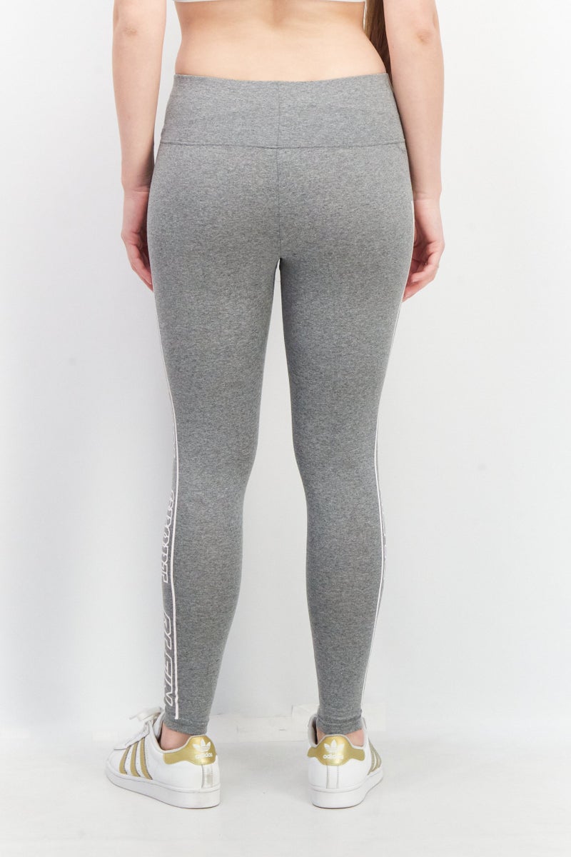 PHILIPP PLEIN Plein Sport Women Sportswear Fit Training Leggings, Grey - Image 4