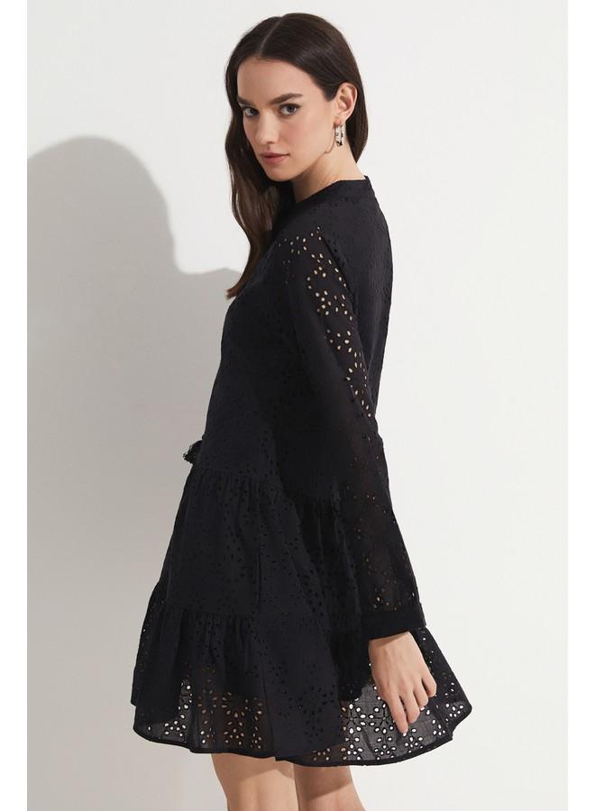 جون فستان قصير بكشكش وفتحات - Image 5