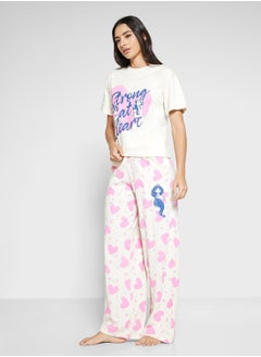 Disney Princess Graphic T-Shirt & Pyjama Set  - Image 5