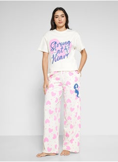 Disney Princess Graphic T-Shirt & Pyjama Set  - Image 1