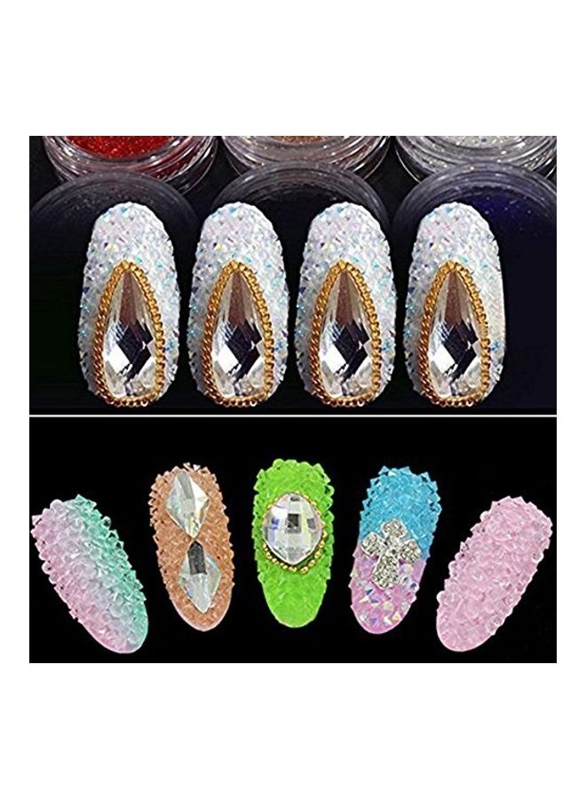 نيبمينينت 1400 Piece Nail Art Mini Rhinestones Micro Crystals Sharp Bead Phone Gems Diy Decoration Need Glue Multicolour - Image 2