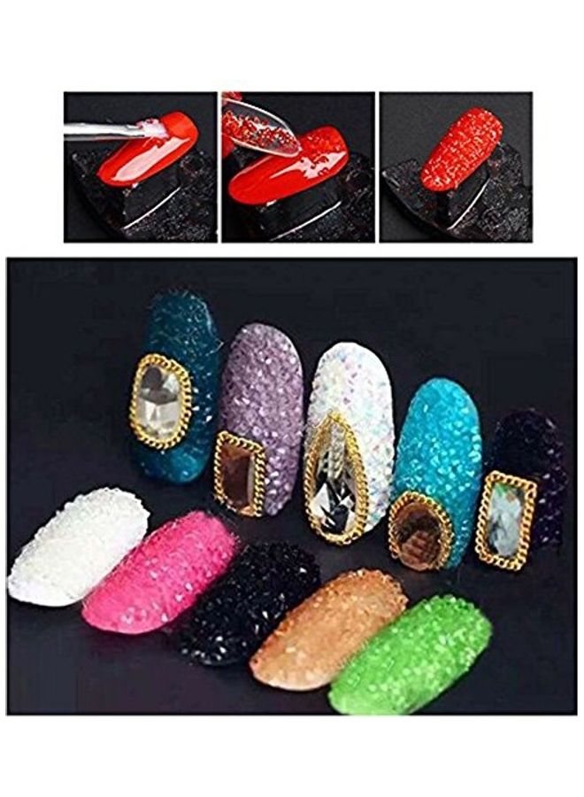نيبمينينت 1400 Piece Nail Art Mini Rhinestones Micro Crystals Sharp Bead Phone Gems Diy Decoration Need Glue Multicolour - Image 4