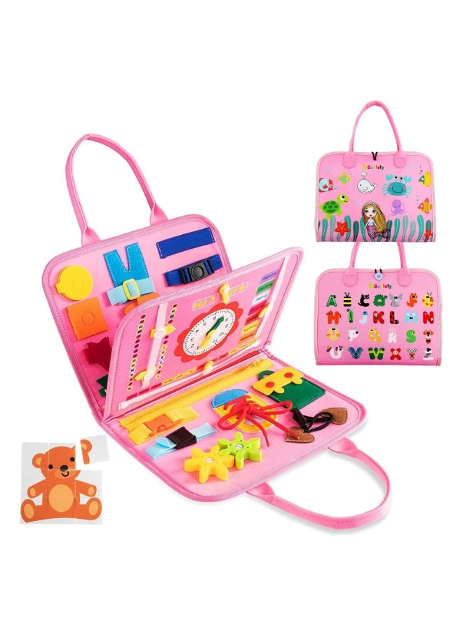 TOY GARDEN Busy Board Montessori Toy for 1-4 Year Olds Educational Sensory Activity Board for Fine Motor Skills Travel Toys for Plane and Car Ideal Gift for Boys and Girls High Quality Learning Activity Set - Image 1