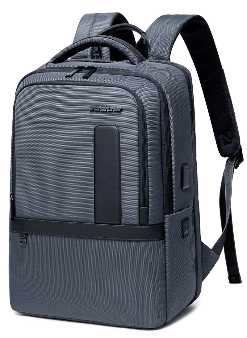أركتيك هانتر Expandable Laptop Backpack Water Repellent School Office Travel Day Pack with Built in USB port, B00490, Grey