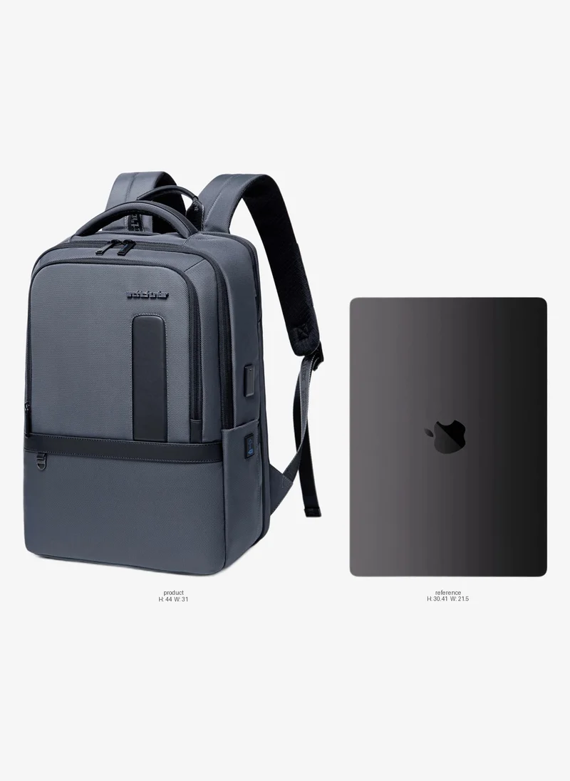 ARCTIC HUNTER Expandable Laptop Backpack Water Repellent School Office Travel Day Pack with Built in USB port, B00490, Grey