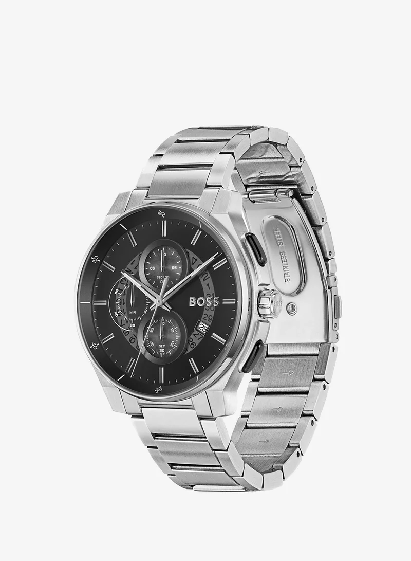 BOSS  Peak 2.0 Collection Chronograph Quartz Watch For Men With Silver Stainless Steel Bracelet - 1514191 for Men | Best Price UAE