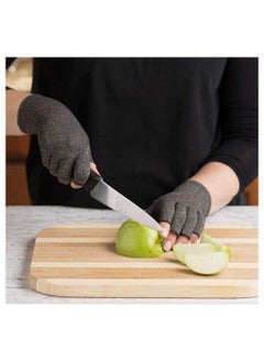 RATSAW 1 Pair Rheumatoid Arthritis Gloves Fingerless Compression Gloves for Pain Relief M  - Image 4