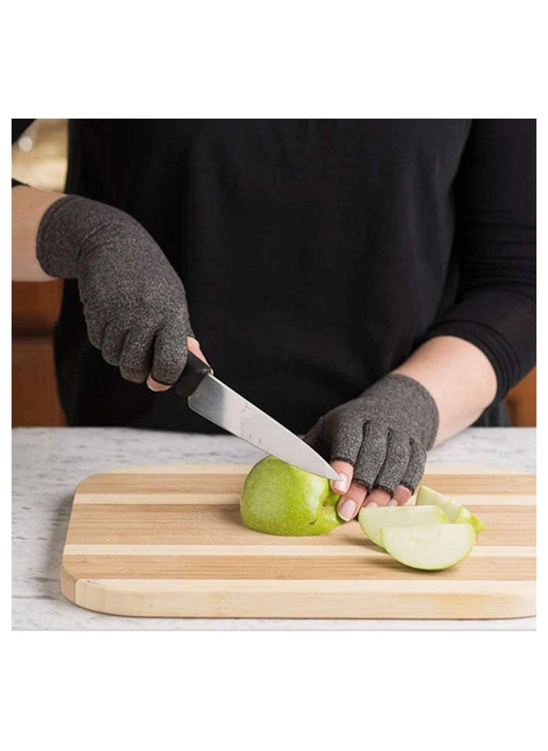 RATSAW 1 Pair Rheumatoid Arthritis Gloves Fingerless Compression Gloves for Pain Relief M  - Image 4