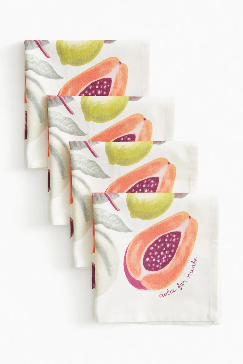 اتش اند ام مناديل - عبوة من 4 قطع