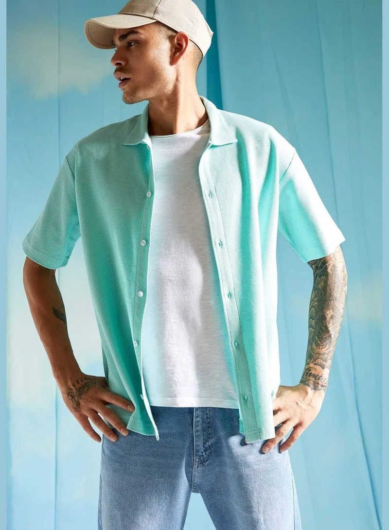 DeFacto Oversize Fit Short Sleeve Shirt