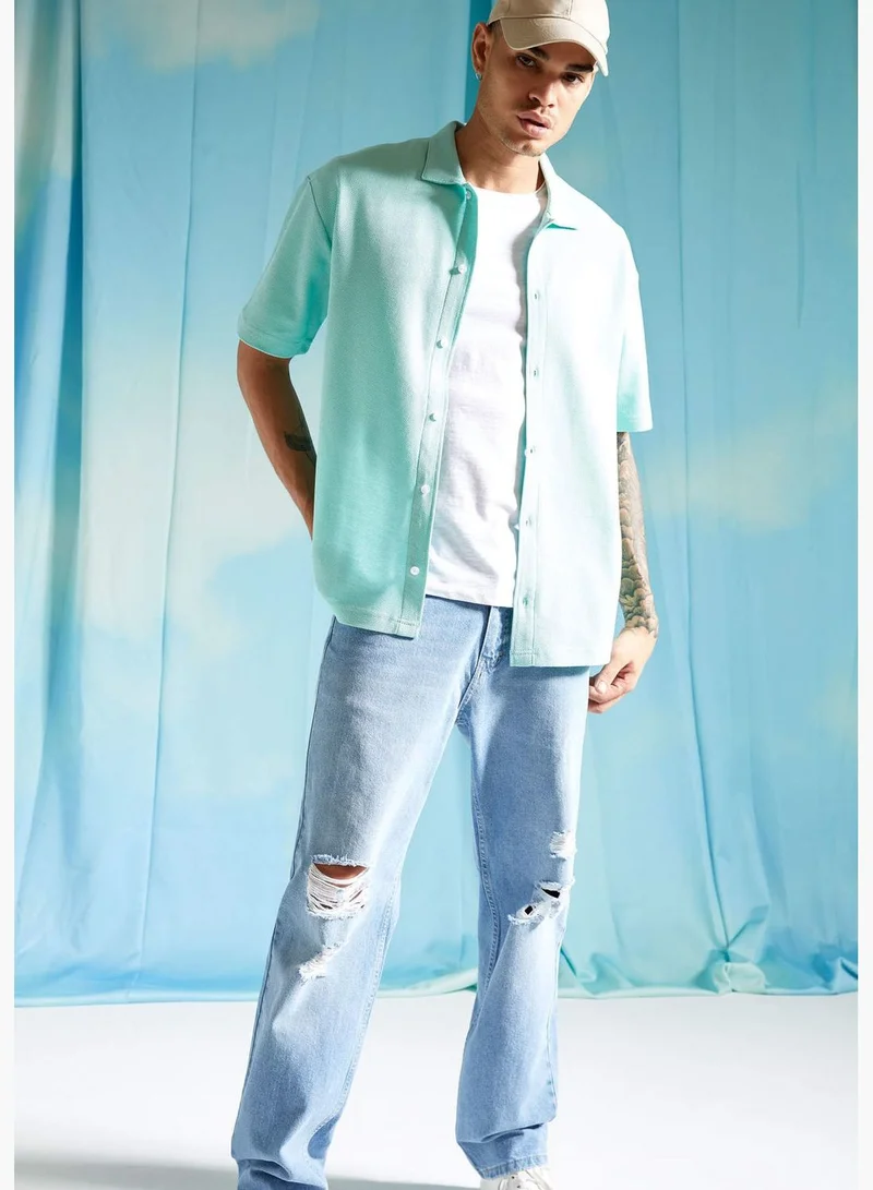 DeFacto Oversize Fit Short Sleeve Shirt