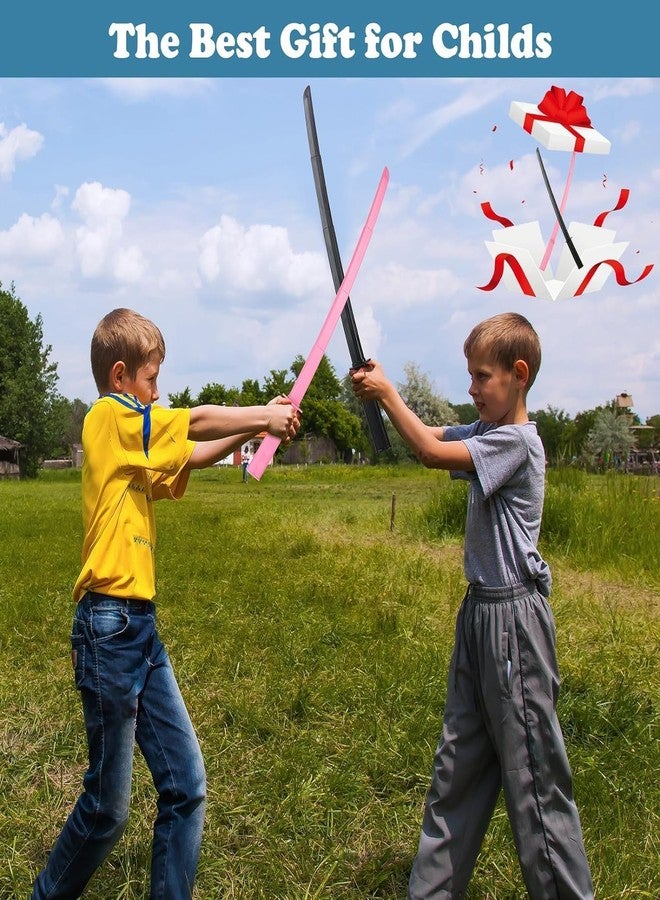 SQUISHCO 2Pcs Samurai Sword, Telescopic Sword Set for Display and Role Play, Anime Sword Toy for Cultural Enthusiasts,Black and Pink (2pcs（Black Pink）) - Image 3