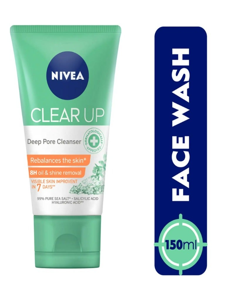 Nivea Clear Up Deep Pore Face Wash, 50 ml - Image 1