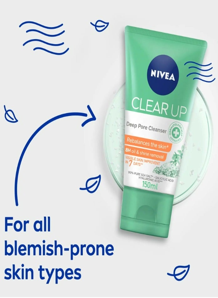 Nivea Clear Up Deep Pore Face Wash, 50 ml - Image 3