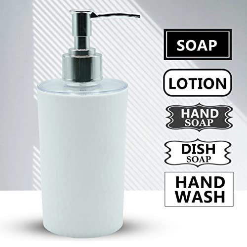 Shenron Plastic Bathroom Accessories Set For Utility And Bathroom Decor | Handwash Liquid Soap Dispenser Pump And Toothbrush Holder Combo For Bathroom, Kitchen, Wash Basin, Sink - Plain White - Image 3