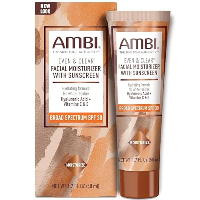 Ambi Even & Clear Facial Moisturizer with Sunscreen SPF 30, 1.7 Ounce - Image 1