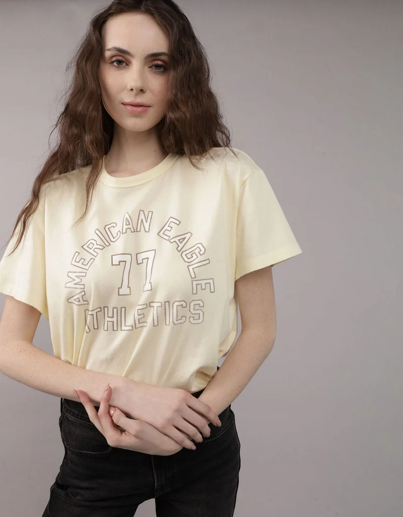 AE Boyfriend Logo Graphic T-Shirt