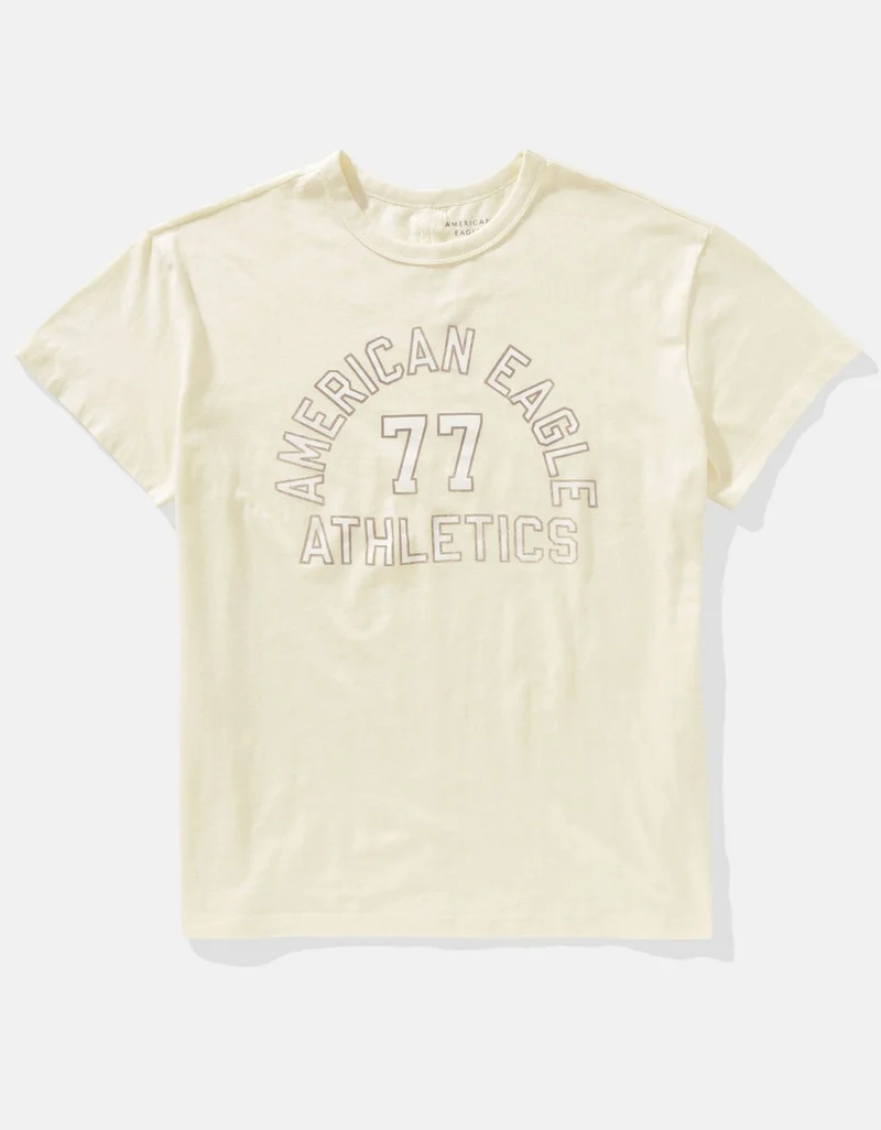 American Eagle  AE Boyfriend Logo Graphic T-Shirt for Women | Best Price UAE