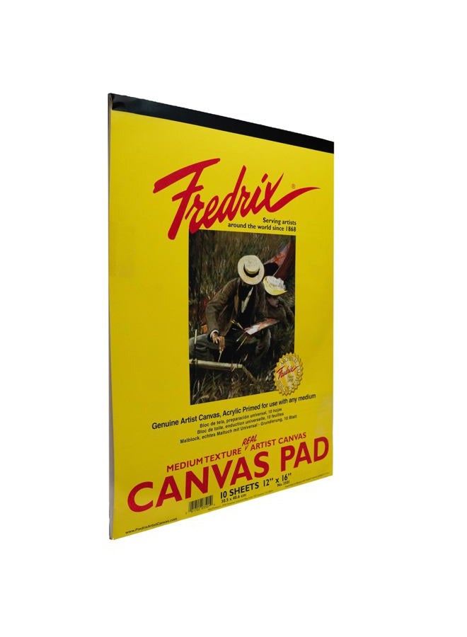 Fredrix 3501 Canvas Pads White (12x16)"- 10 Sheets - Image 4