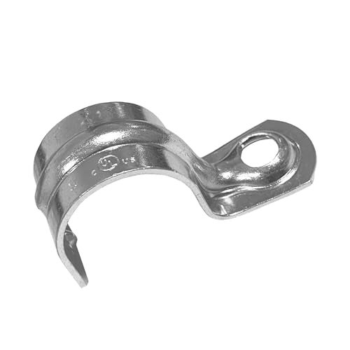 SIGMA ENGINEERED SOLUTIONS ProConnex 1901 EMT One-Hole Strap, 1/2-Inch, 100-Pack (Gray) - Image 1