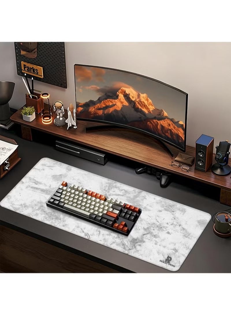 Rock Pow Large Desk Mouse Pad, Waterproof Gaming Mouse Pad,L=800X300X3mm,XL=900x400x3mm,XXL=1200X600X3mm, Gaming Mouse Pad, XXL Desk Mat, Non-Slip Desk Mat, XL Gaming Mouse Pad, Thick Rubber Desk Pad Mouse Pad, Suitable for Gaming, Office, and Home Use - Image 2