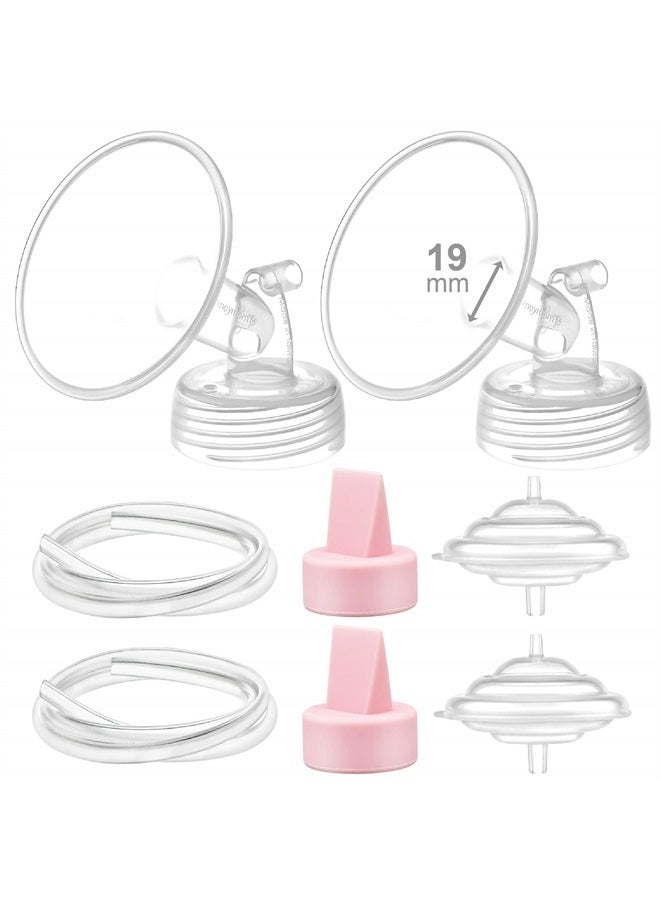 Maymom Pump Part Compatible with Spectra S2 Spectra S1 9 Plus Breastpump Replace Spectra Pump Part Replace Spectra S1 Accessories Spectra Flange Spectra Duckbill Valve (Flange 19mm Pink Valve) - Image 1