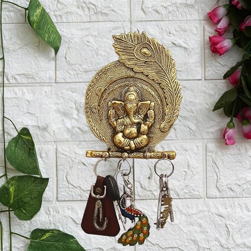 CHHARIYA CRAFTS Ganesh Wall Hanging With Key Holder For Home Decor Wall Decor Showpiece - Image 1