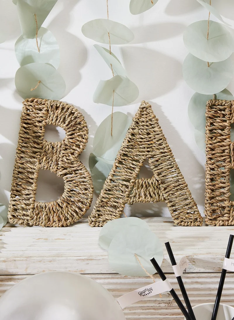 Ginger Ray Sign - Baby - Wicker