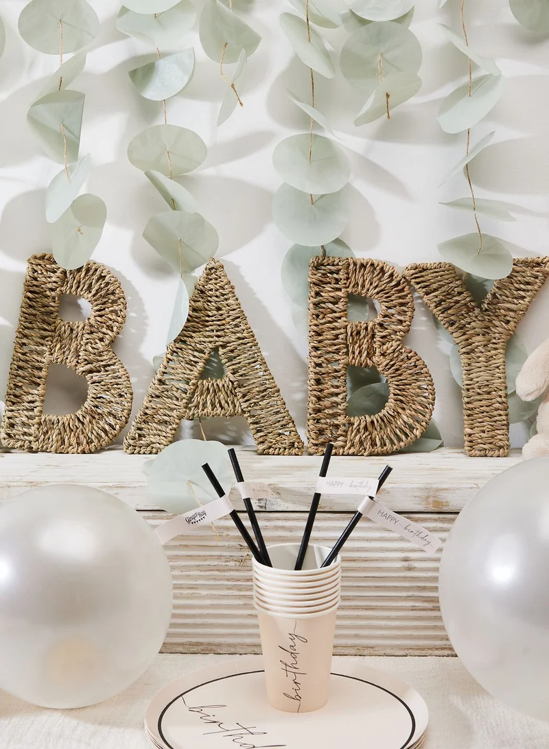 Ginger Ray Sign - Baby - Wicker