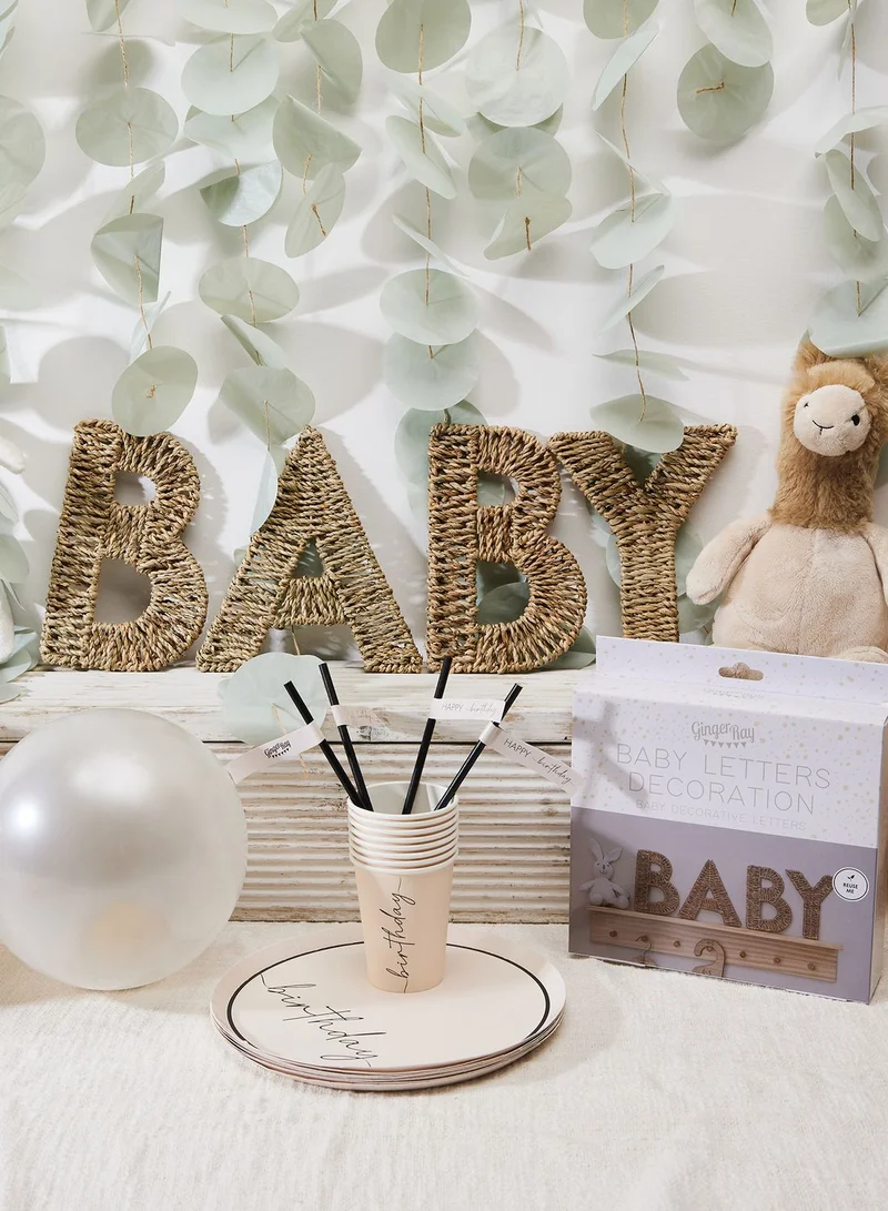 Ginger Ray Sign - Baby - Wicker