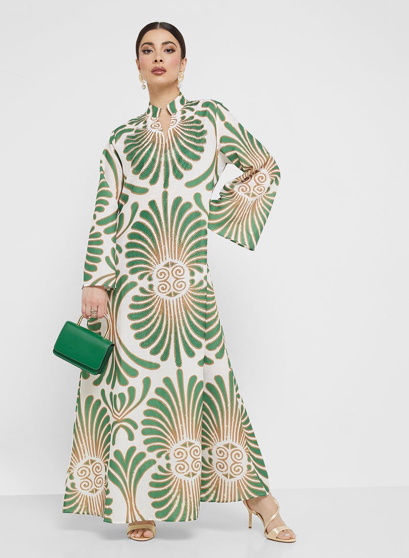 Khizana Printed Jalabiya - Image 1