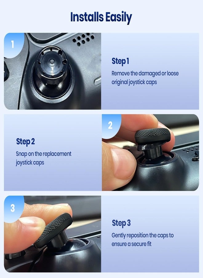 Newdery أغطية قبضة بديلة لجويستيك NEWDERY لجهاز التحكم PS4/PS5، أغطية قبضة الإبهام PS5/PS4، مقاومة للالتصاق، مقاومة للانزلاق، مقاومة للخدش، مقاومة لبصمات الأصابع، قطع غيار أغطية جويستيك PS4/PS5 - (10 قطع) - Image 5