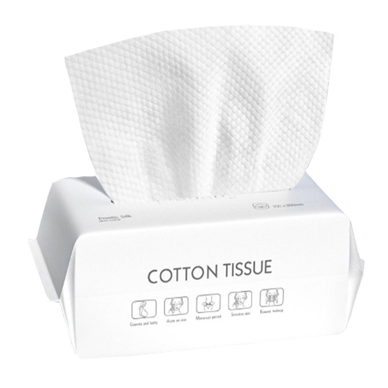 Wash towel disposable face towel thickened cotton soft towel baby dry and wet wipe face towel makeup remover extra thick large bag wholesale(Pearl pattern [100] [15*20]]) - Image 1