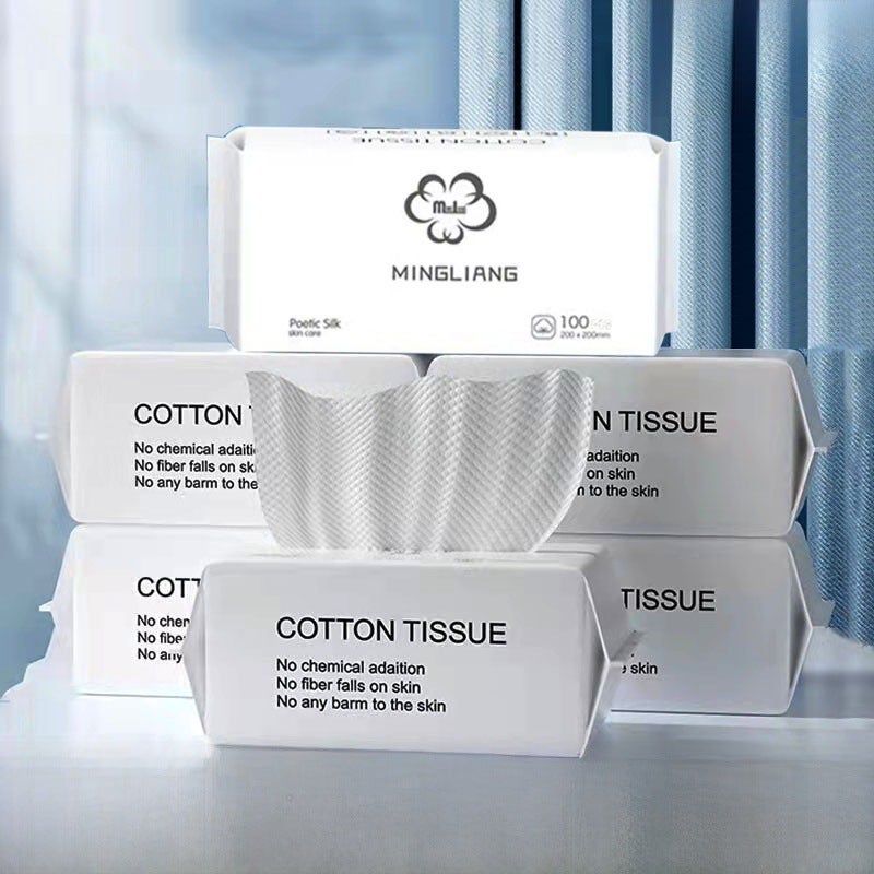 Wash towel disposable face towel thickened cotton soft towel baby dry and wet wipe face towel makeup remover extra thick large bag wholesale(Pearl pattern [100] [15*20]]) - Image 2