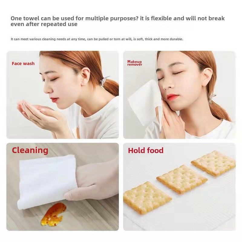 Wash towel disposable face towel thickened cotton soft towel baby dry and wet wipe face towel makeup remover extra thick large bag wholesale(Pearl pattern [100] [15*20]]) - Image 5