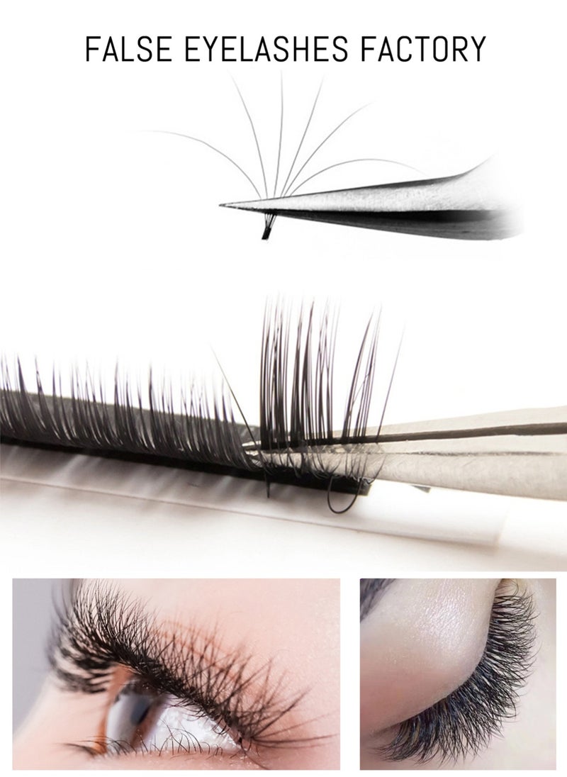 Auto Fans False Eyelashes for Extension Grafting, D Curl Matte Black Easy to Use Long Lasting Lashes for Home DIY Salon( 0.03 thick, 10mm)