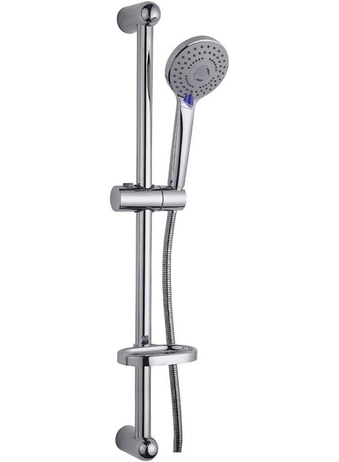 Royal Apex Royal Apex Slide Bar Shower Kit Shower Head and Stainless Steel Slide Bars Shower Hose and Soap Dish - NSB-8002 - Image 1