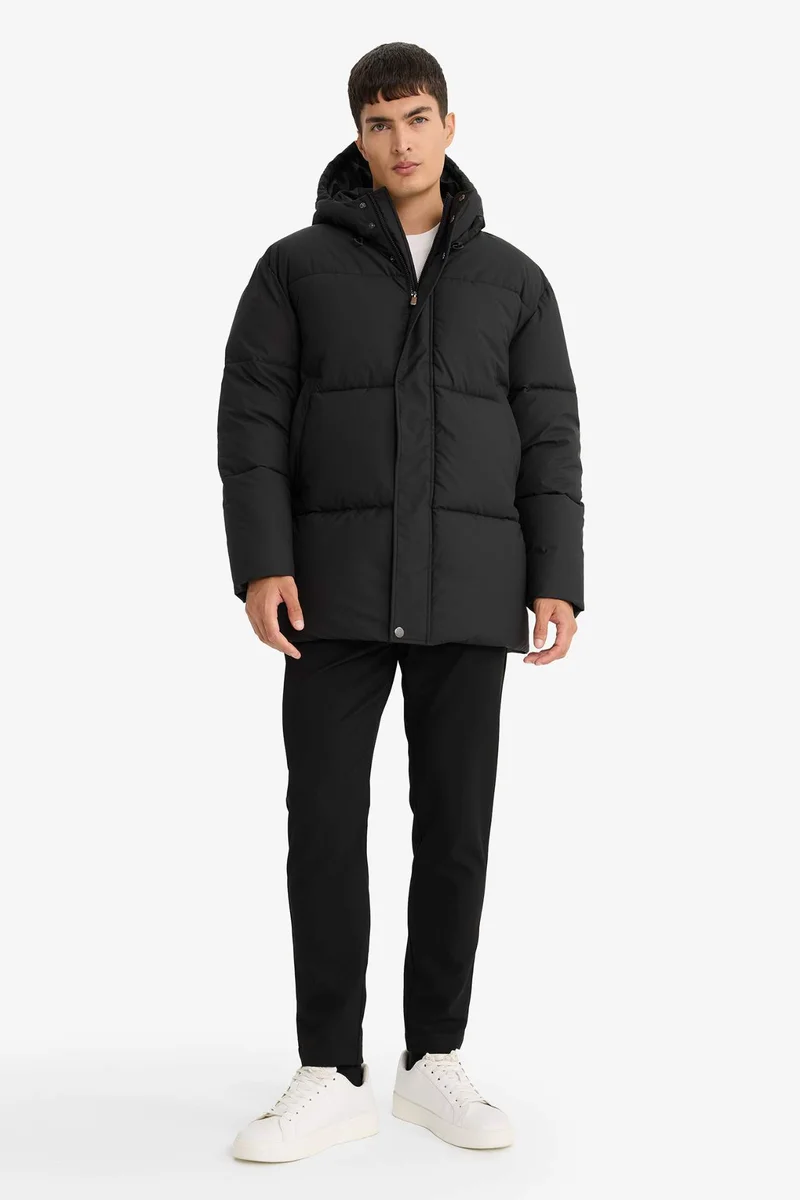 Defacto Regular Fit Hooded Lined Windproof Waterproof Puffer Jacket