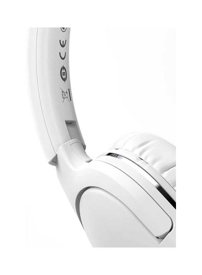 بيسوس سماعات رأس لاسلكية Encok D02 Pro Bluetooth V5.3، سماعة رأس رياضية قابلة للطي، سماعة رأس للألعاب بدون استخدام اليدين لأجهزة iPhone وAndroid لون أبيض - Image 3