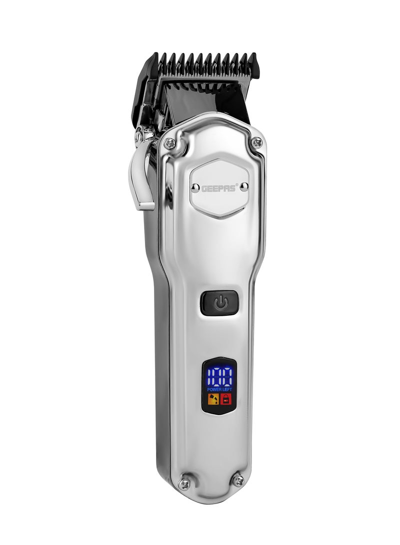 GEEPAS Rechargeable Professional Hair/ Beard Trimmer, Cordless Operation, Removable & Washable Blades, Trim Your Edge For Excellent Line Definition, Waterproof IPX7, 180 Min Working Time, LED Display - Image 3