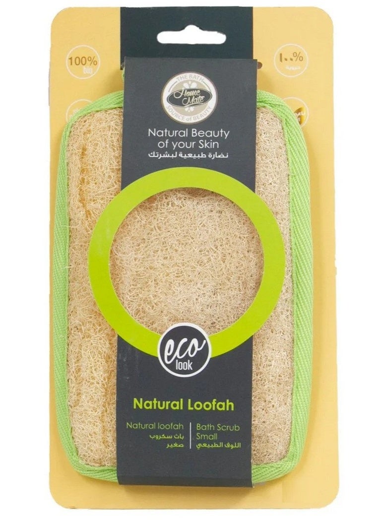 Home Mate Natural Loofah Bath Scrub Small 1 Pc