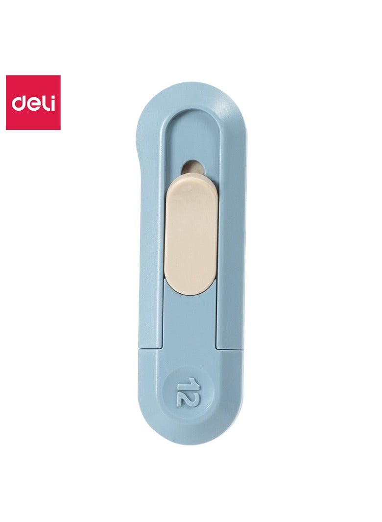 Deli قاطع أدوات دلي نوسيجن ENS065 القابل للسحب التلقائي مع مقبض ABS، داخلي/خارجي - أزرق - Image 1