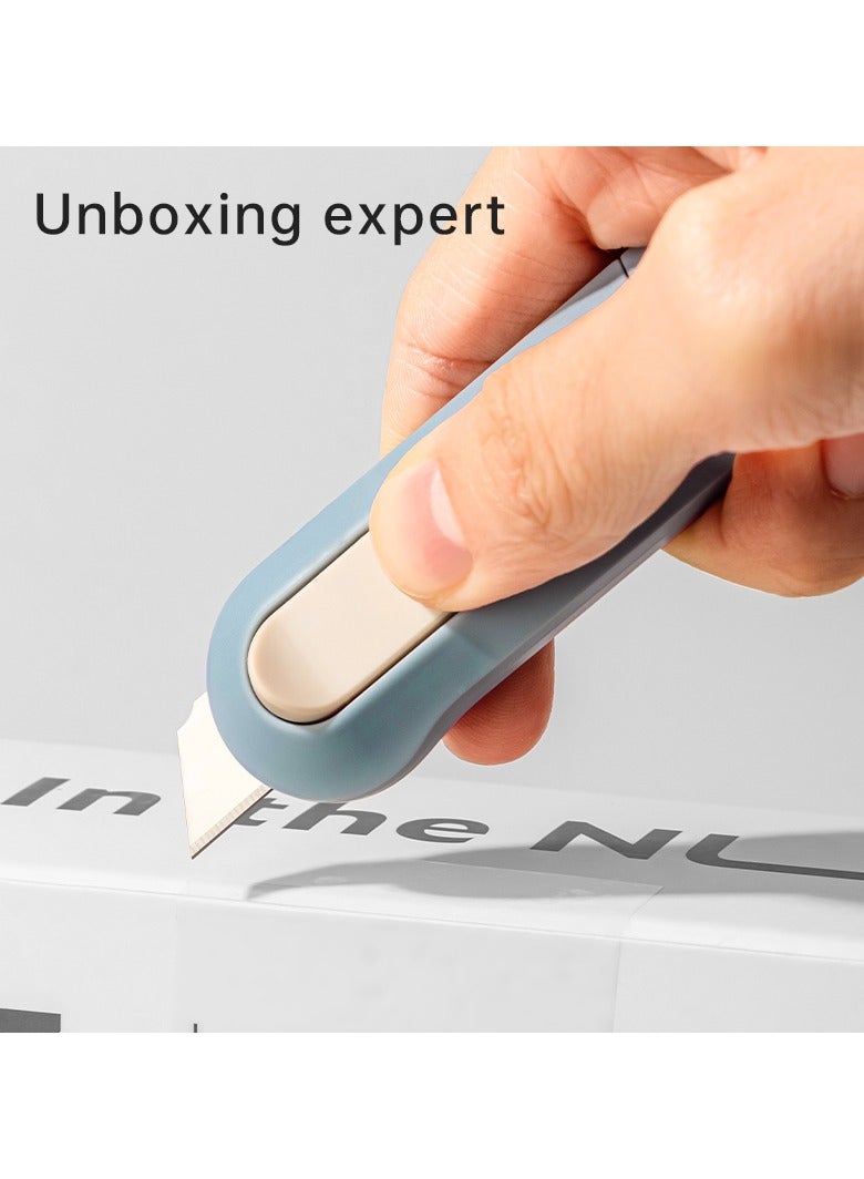 Deli قاطع أدوات دلي نوسيجن ENS065 القابل للسحب التلقائي مع مقبض ABS، داخلي/خارجي - أزرق - Image 4