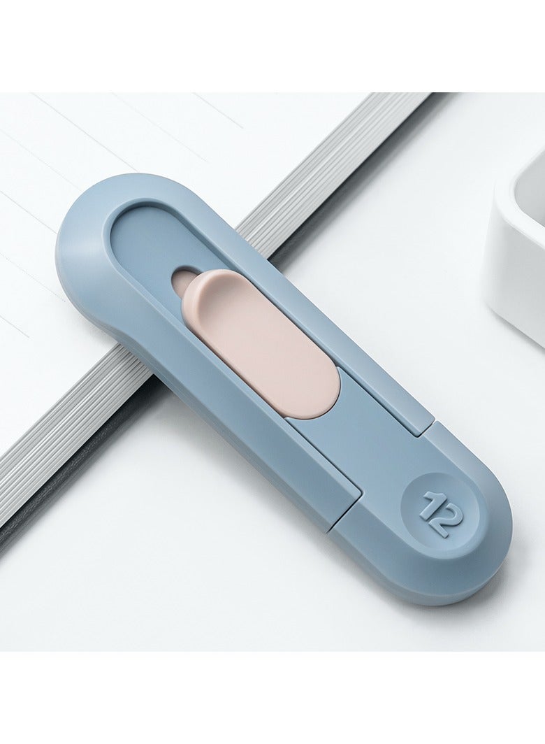 Deli قاطع أدوات دلي نوسيجن ENS065 القابل للسحب التلقائي مع مقبض ABS، داخلي/خارجي - أزرق - Image 3