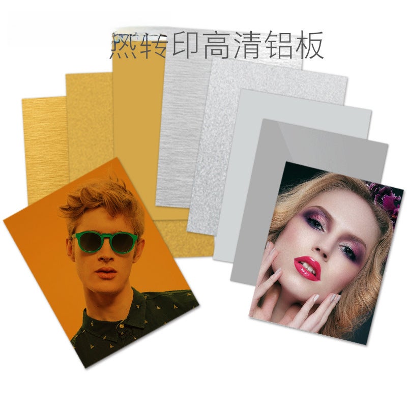 HD Coated Pearl Metal Sublimation Plates Deep gold