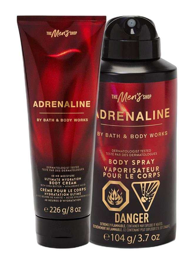 Bath & Body Works Adrenaline Ultimate Hydration Body Cream & Adrenaline Body Spray Bundle - Image 1
