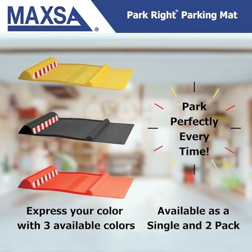 Maxsa Innovations Maxsa 37359-RS Park Right 21" x 11" x 2" Parking Mat, Red - Image 2