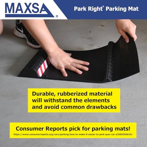 Maxsa Innovations Maxsa 37359-RS Park Right 21" x 11" x 2" Parking Mat, Red - Image 3