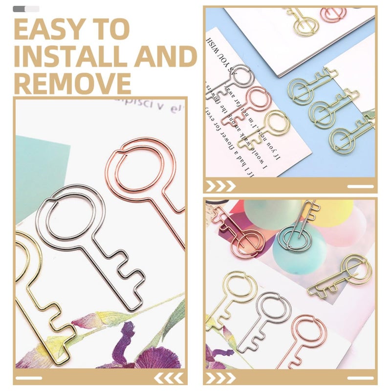 30Pcs Mini Decorative Paper Clips Assorted Gold Rose Gold Silver For School Office - Image 5