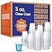 Stack Man Case of 2500 3 oz Disposable Clear Plastic Cups 100 Count Packages 25100 - Image 1